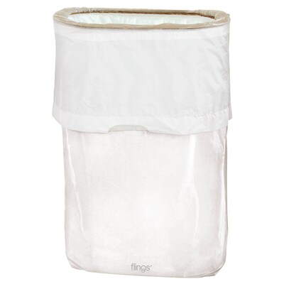Party City Plastic Indoor/Outdoor Trash Can, 13 Gallon, White (AM130109-08)