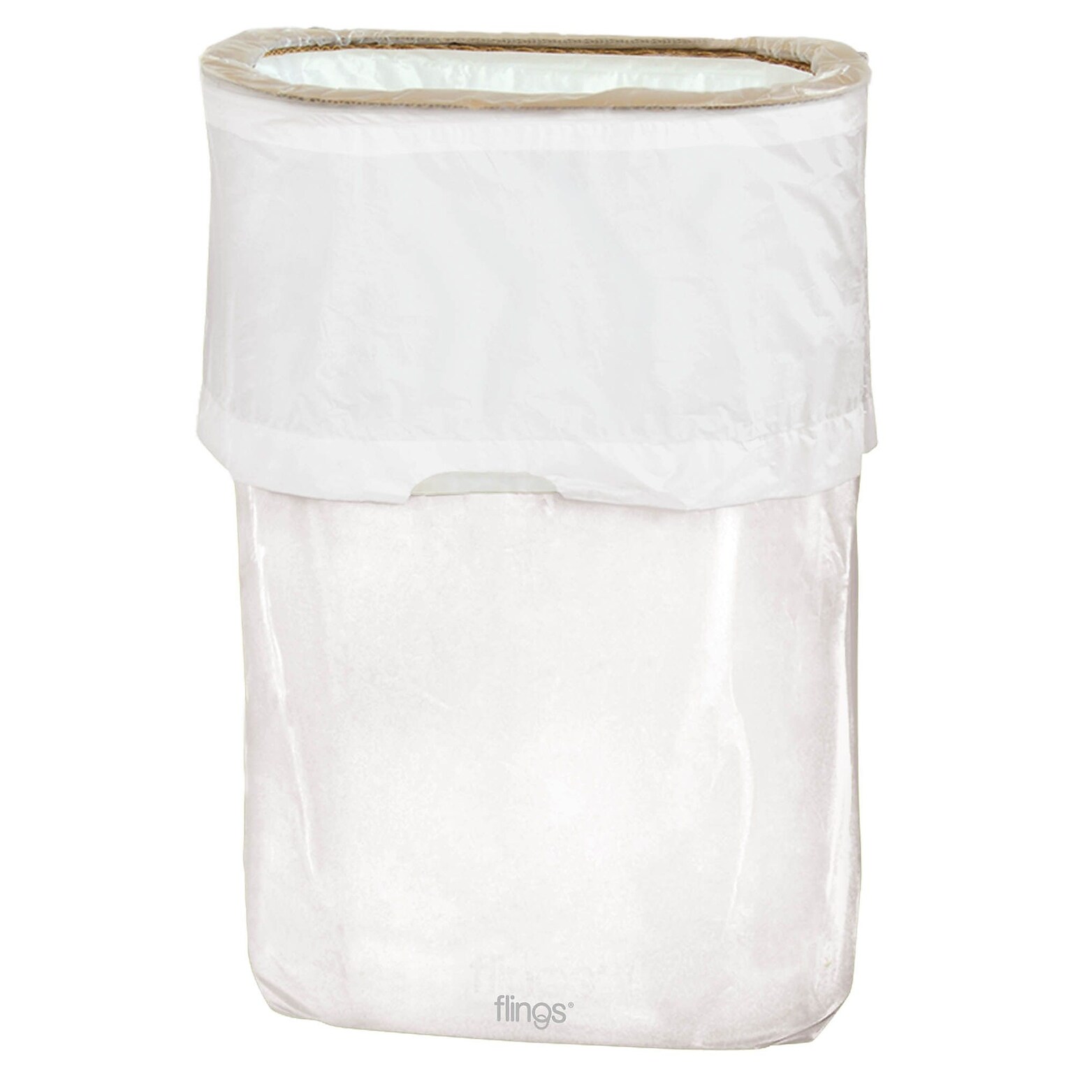 Party City Plastic Indoor/Outdoor Trash Can, 13 Gallon, White (AM130109-08)