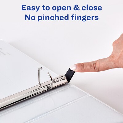Avery Heavy Duty 1" 3-Ring View Binders, Slant Ring, White, 4/Pack (79780)
