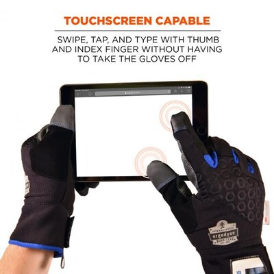 ProFlex 817 Reinforced Thermal Utility Gloves, Black, Large (17354)