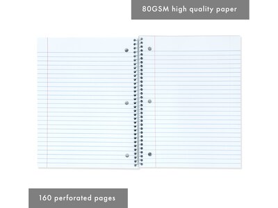 Pukka Pad Basics Subject Notebook, 7.5" x 10.5", College-Ruled, 80 Sheets, White, 3/Pack (9759-BAS)