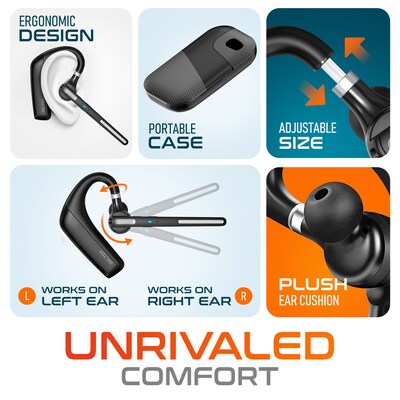 Delton 90X Ultralight Executive Wireless Noise Canceling Bluetooth Headset (DBTHEAD90XBTDL)