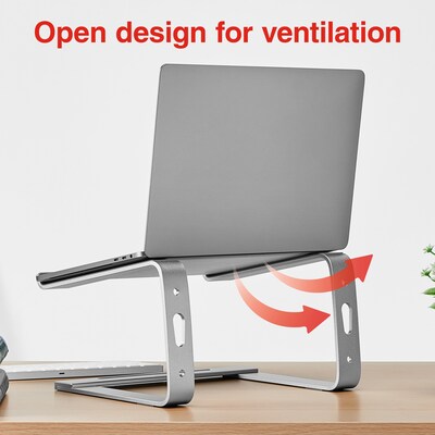 Staples TECH 11.2 x 10.2 Aluminum Laptop Stand, Silver (ST62653)
