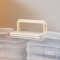 Iris Hinged Closure Plastic Storage Bin with Photo Cases, Clear, 2/Pack (500050)