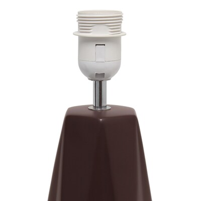 Simple Designs Ceramic Prism Table Lamp, Espresso Brown (LT2082-BWN)