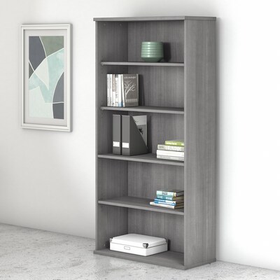 Bush Business Furniture Studio C 5 Shelf Bookcase, Platinum Gray (SCB136PG)