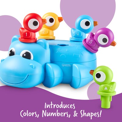 Learning Resources Huey The Fine Motor Hippo, Assorted Colors (LER9108)