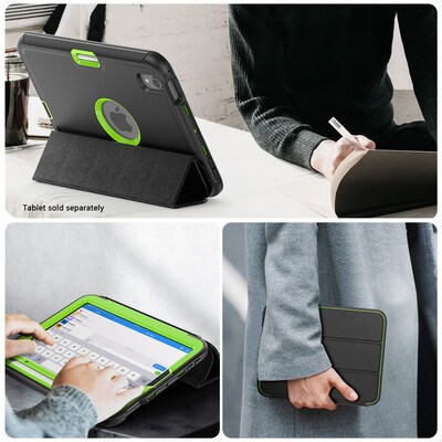 SaharaCase Raider 9.7" Heavy Duty Folio Case for iPad mini (A17 Pro) and iPad mini (6th Gen), Scorpion Black/Green (TB00452)