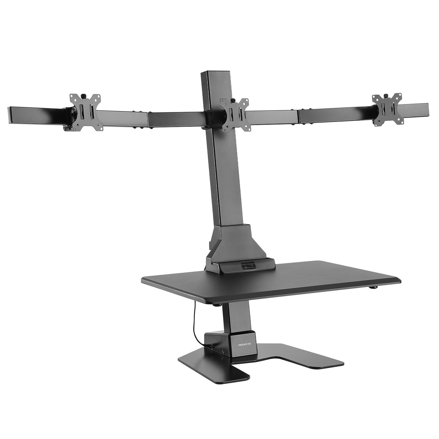 Mount-It! 28W Adjustable Triple Monitor Mount, Black (MI-7983)