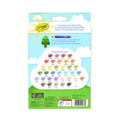 Crayola Kid's Colored Pencils, Assorted Colors, 36 Pencils/Pack (68-4036)