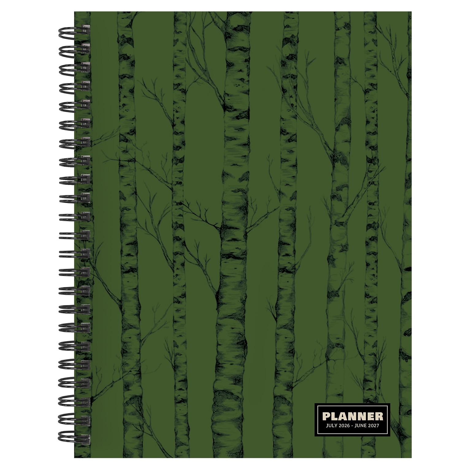 2026-2027 TF Publishing Green Forest 6.5 x 8 Academic & Calendar Weekly & Monthly Planner, Dark Green (AY27-9200)