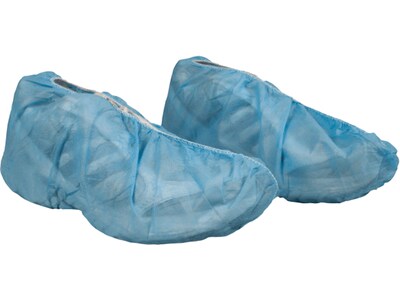 Dynarex Shoe Covers, One Size, Blue, 150 Pairs/Pack (2132)