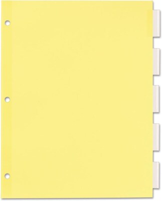 Office Essentials Insertable Paper Dividers, 5 Tabs, Clear (11466)