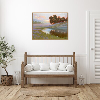 Amanti Art Pastel Lupin by Ed Penniman Framed Canvas Wall Art Print, 42" x 32" (A42677747991)