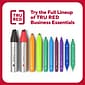 TRU RED™ Pen Permanent Markers, Ultra Fine Tip, Black, 12/Pack (TR54534)