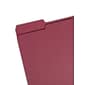 Smead File Folders, 1/3-Cut Tab, Letter Size, Maroon, 100/Box (13093)