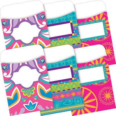 Barker Creek Bohemian Peel & Stick Pockets, Multi-Design Set, 60/Set (BC3842)