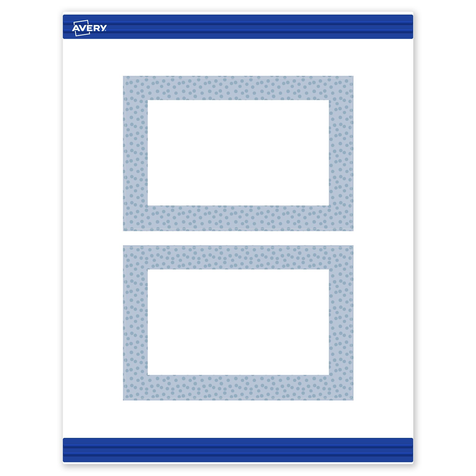Avery Polka Dots Design Matte Blank Card, White, 20/Pack (S00-F8F)