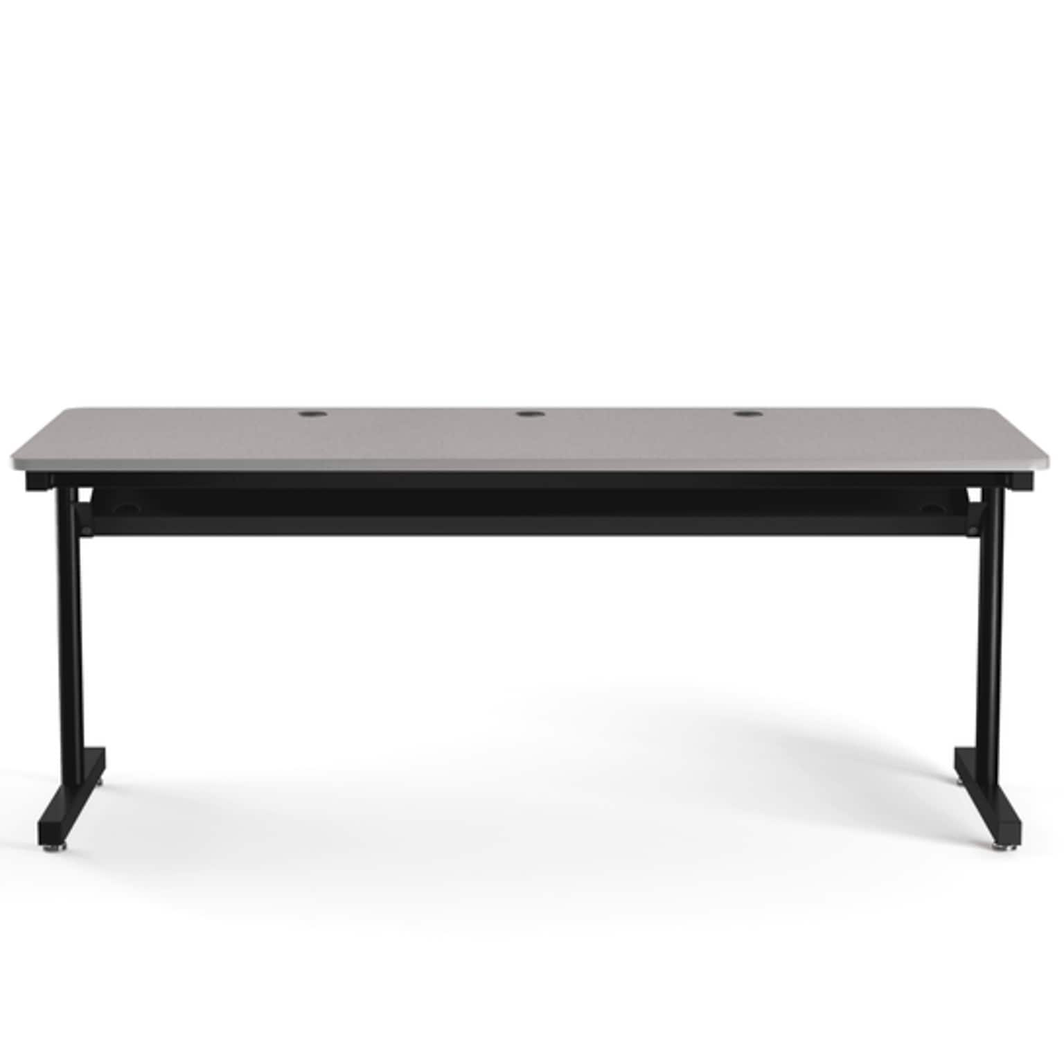 VersaDesk 72W Basic Computer Table, Grey/Black (BCT7230-BG)