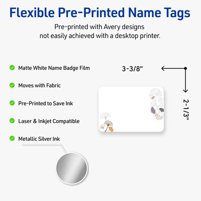 Avery Laser/Inkjet Rectangle Multipurpose Labels, 2-1/3 x 3-3/8, White, 80/Pack (S00-F4K)