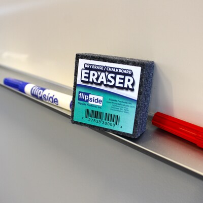 Flipside Dry-Erase Eraser, Gray, 24/Pack (32000)