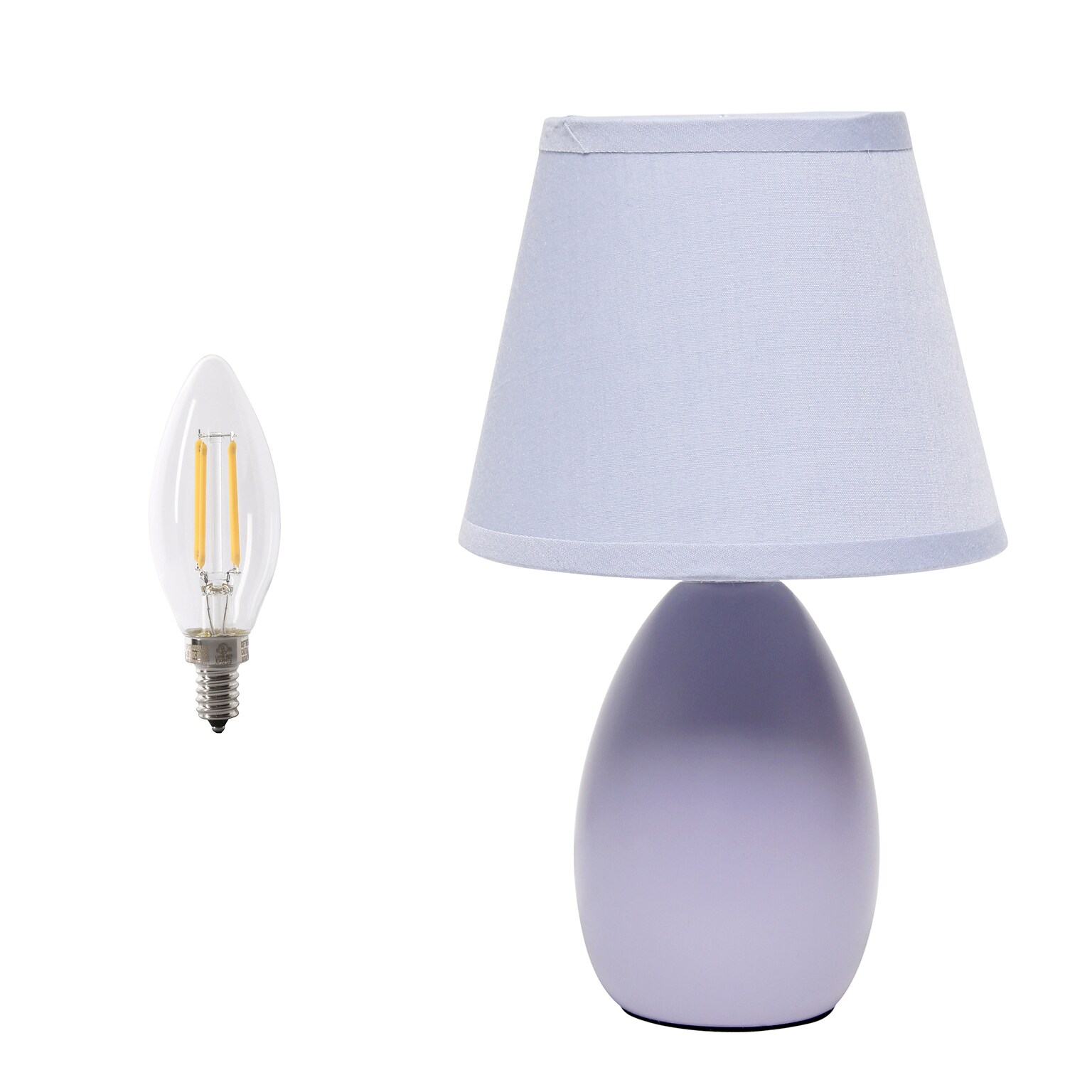 Simple Designs 9.45 LED Table Lamp, Purple (LT2009-PRP-LB)
