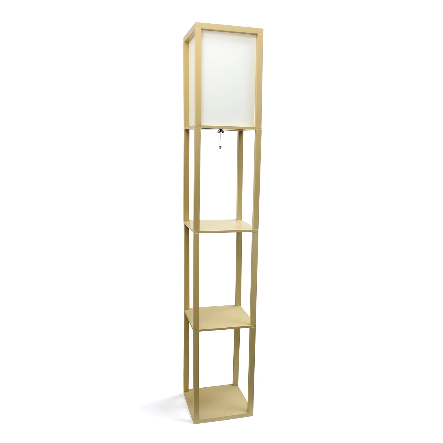 Creekwood Home Classix 62.5 Floor Lamp with Rectangular Shade, Tan (CWF-3007-TN)