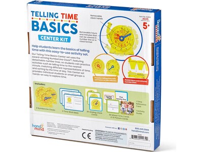 hand2mind Telling Time Basics Center Kit (93408)