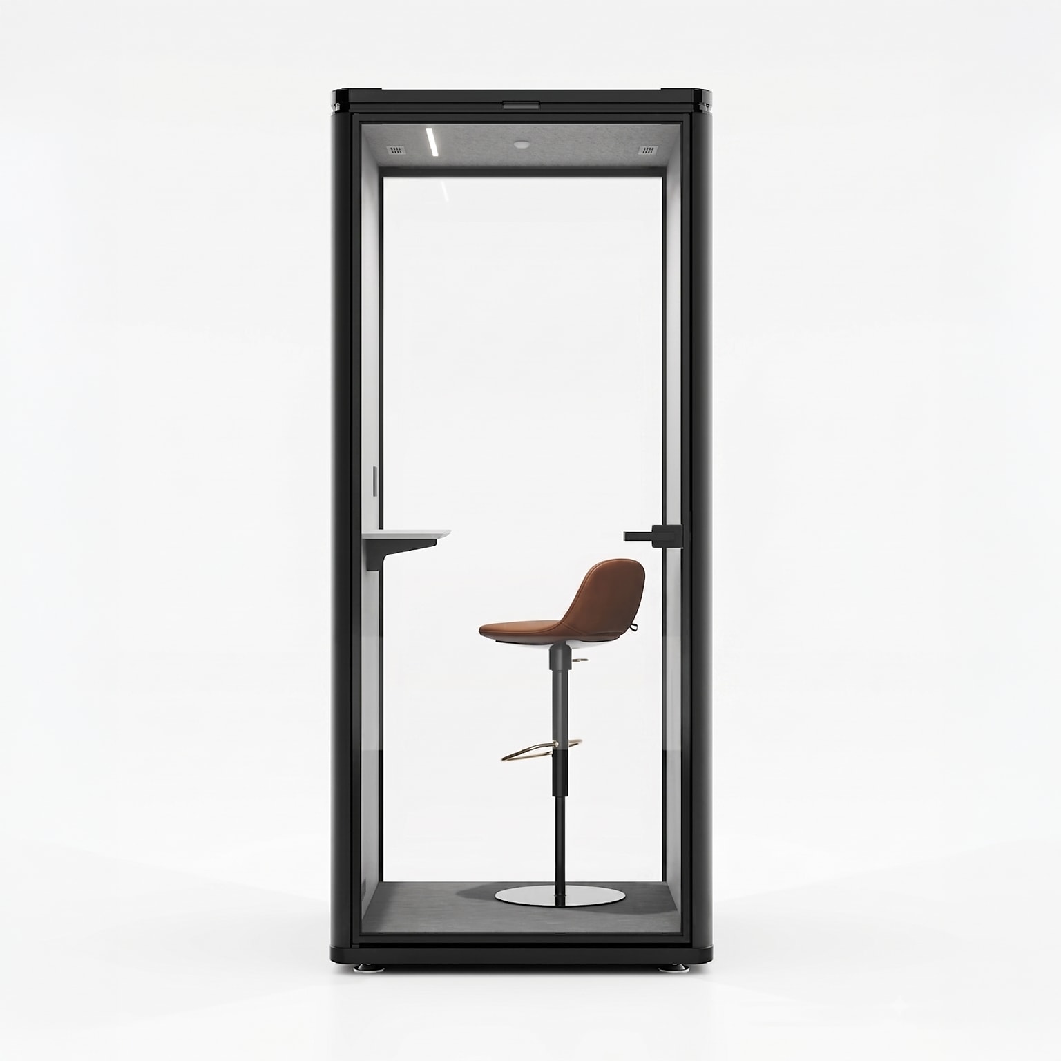 Uncaged Ergonomics Modular Acoustic Office Pod with Ventilation, Lighting and Power, Small, Black (POD-S-Black)