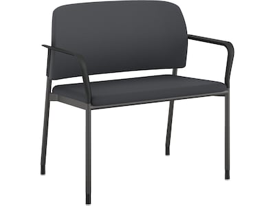 HON Accommodate Vinyl Upholstered Bariatric Stacking Chair, Dark Gray/Textured Charcoal (HSB50.F.E.S