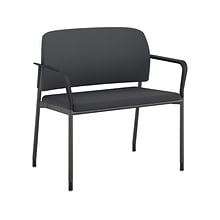 HON Accommodate Vinyl Upholstered Bariatric Stacking Chair, Dark Gray/Textured Charcoal (HSB50.F.E.S
