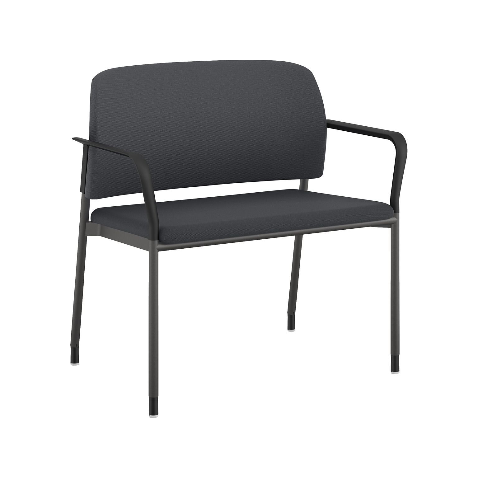HON Accommodate Vinyl Upholstered Bariatric Stacking Chair, Dark Gray/Textured Charcoal (HSB50.F.E.SX23.P7A)