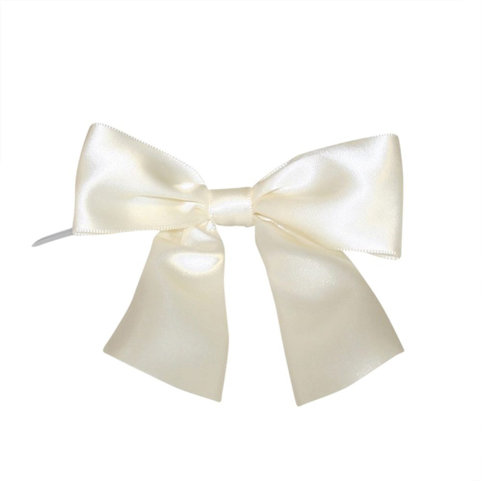 JAM Paper Satin Bows, Ivory, 50/Pack (52640349232)