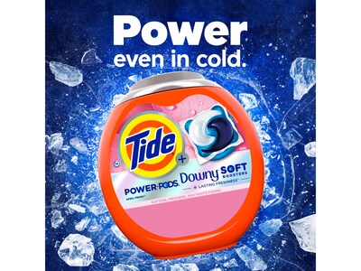 Tide Power PODS Downy HE Laundry Detergent Capsule, April Fresh, 98 Oz., 63/Pack (11807)