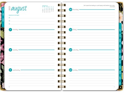2023-2024 Global Printed Products Floral Pink 5.5 x 8 Academic Weekly & Monthly Planner (AY23-02-S