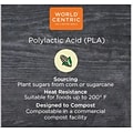 World Centric PLA Hinged Lid Container, Clear, 200/Carton (WORKLCS95N)