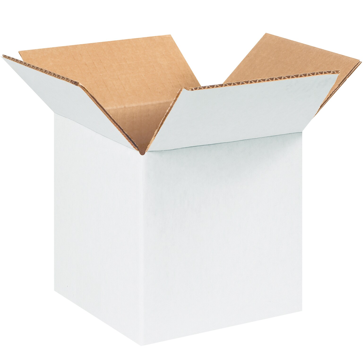 5 x 5 x 5 Shipping Boxes, 32 ECT, White, 25/Bundle (555W)