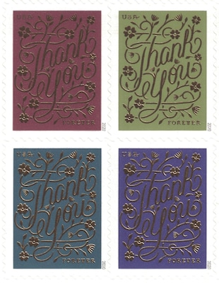 USPS Thank You Forever 100 Postage Stamps (FOR-THANKYOU100)