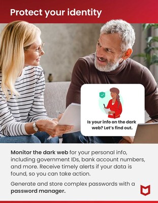 McAfee Total Protection for 1 User, Windows/Mac/Android/iOS/ChromeOS, Product Key Card (MTP21EST1RAAM)