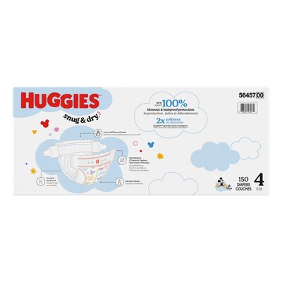 Huggies Snug & Dry Diapers, Size 4, 148 Count (51518)