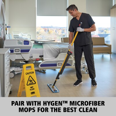 Rubbermaid HYGEN PULSE Microfiber Spray Mop Kit, Yellow (1835528)