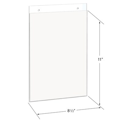 Staples Sign Holder, 8.5" x 11", Clear Acrylic, 10/Carton (ST62656)