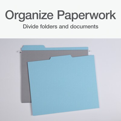 Pendaflex Blank Index File Guide, Letter, Blue, 100/Box (PN203)