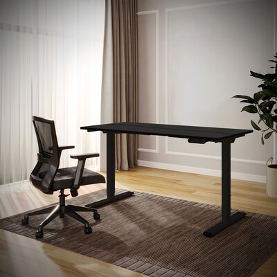 FlexiSpot ET2 55"W Electric Rectangular Adjustable Standing Desk, Black