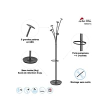 Alba Festival Coat Tree, Black, Steel/Plastic  (PMFEST N)