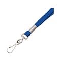 Advantus Deluxe Lanyard with J-Hook, Blue, 100/Box (97129)