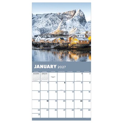 2027 TF Publishing World Travel 12 x 12 Monthly Wall Calendar, Multicolored (27-1060)