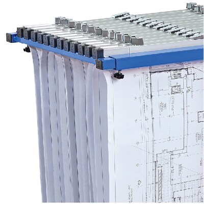 AdirOffice Steel Rolling Stand Plan Center, Blue (614-BLU)
