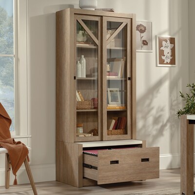 Sauder Dixon City 72"H 4-Shelf Bookcase, Brushed Oak (432891)
