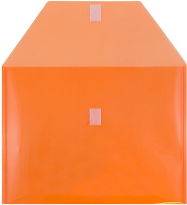 JAM Paper Premium Plastic Document File, Letter, Orange, 3/Pack (218V0ORX3)